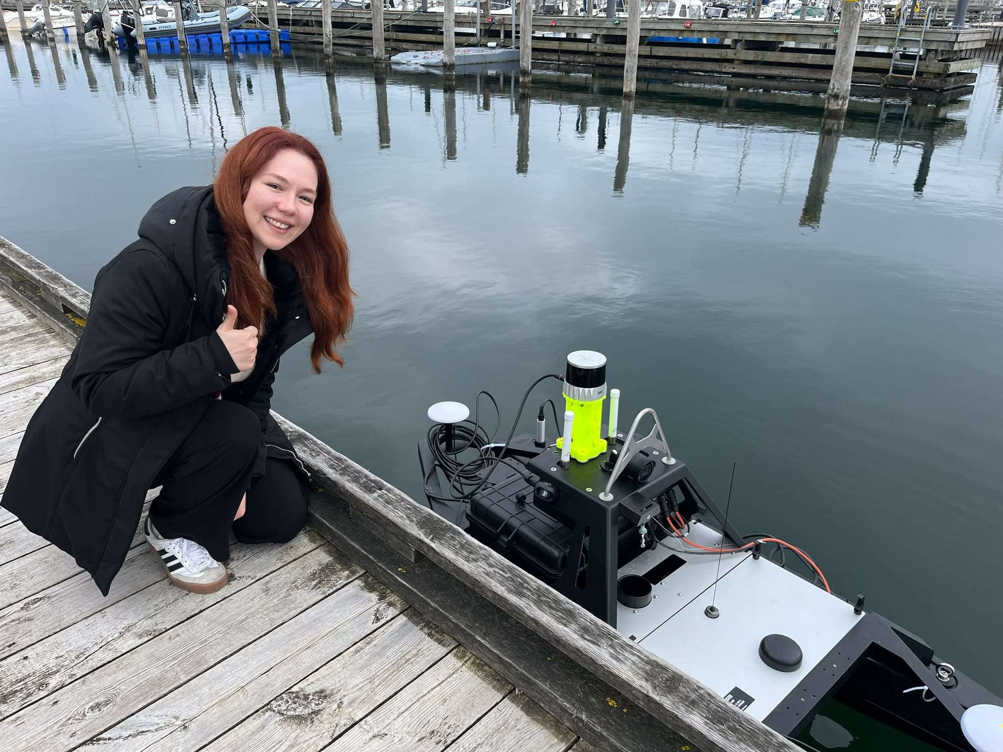 Field work with an autonomous surface vehicle at Skovshoved Havn