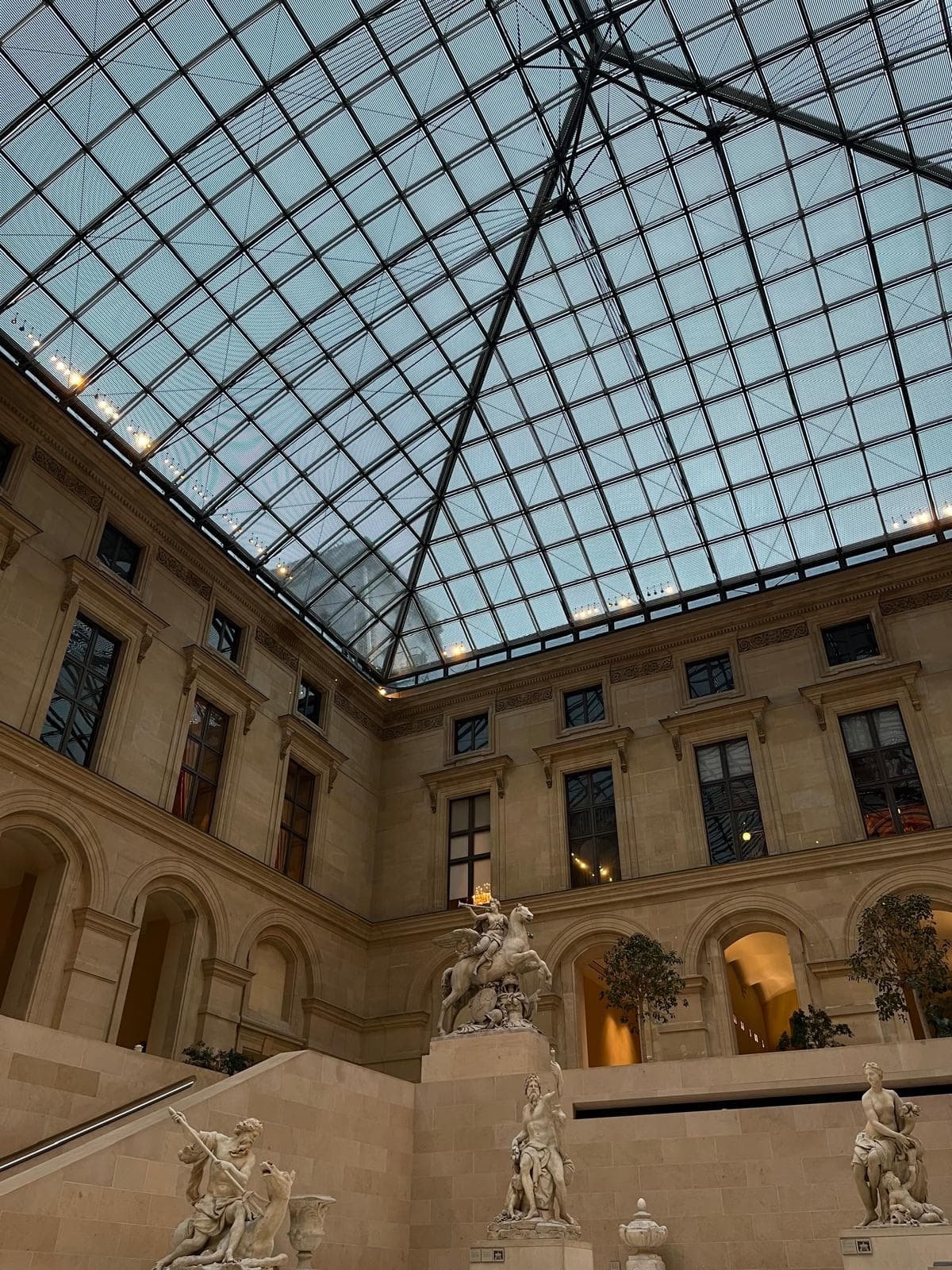Visiting the Louvre museum in Paris